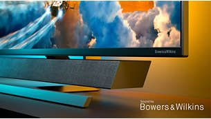 بلندگوهای Bowers & Wilkins یکپارچه برای صدایی فراگیر مانیتور فیلیپس