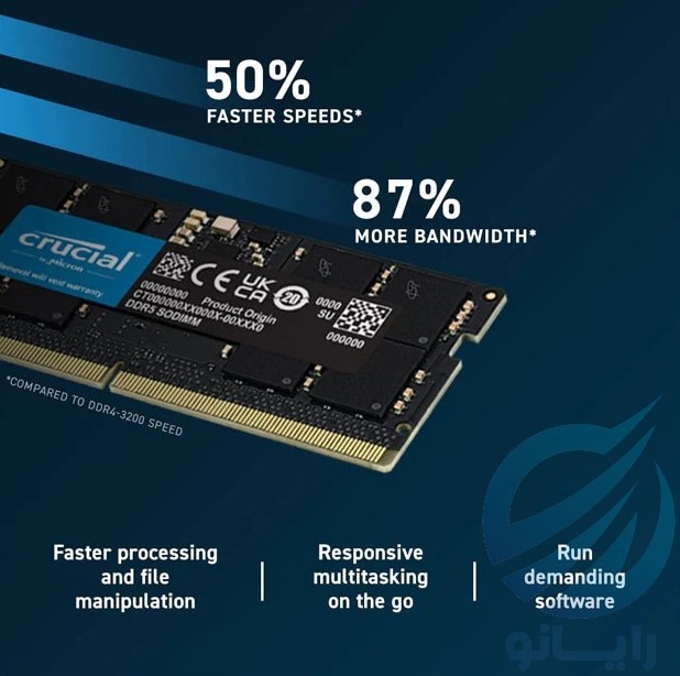 تفاوت سرعت رم کروشیال UDIMM CRUCIAL DDR5 و DDR4