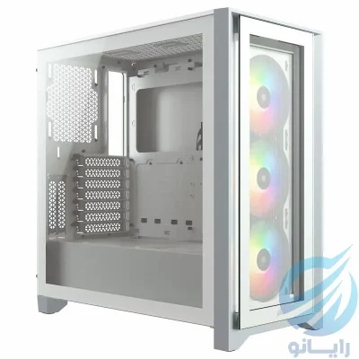 کیس کورسیر 4000X رنگ سفید – قیمت خرید CASE CORSAIR 4000X WHITE iCUE RGB