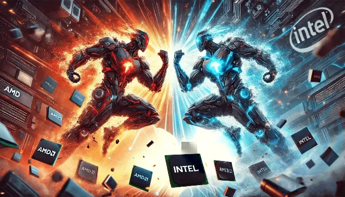 war جنگ مقایسه cpu intel amd بهترین پردازنده اینتل ای ام دی