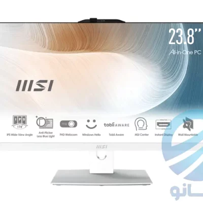 سفید جلو - AIO MSI AM 242P 12M i5 I3 13M 12M ALL IN ONE - بهترین قیمت ال این وان ام اس ای AM242P - سفید رنگ