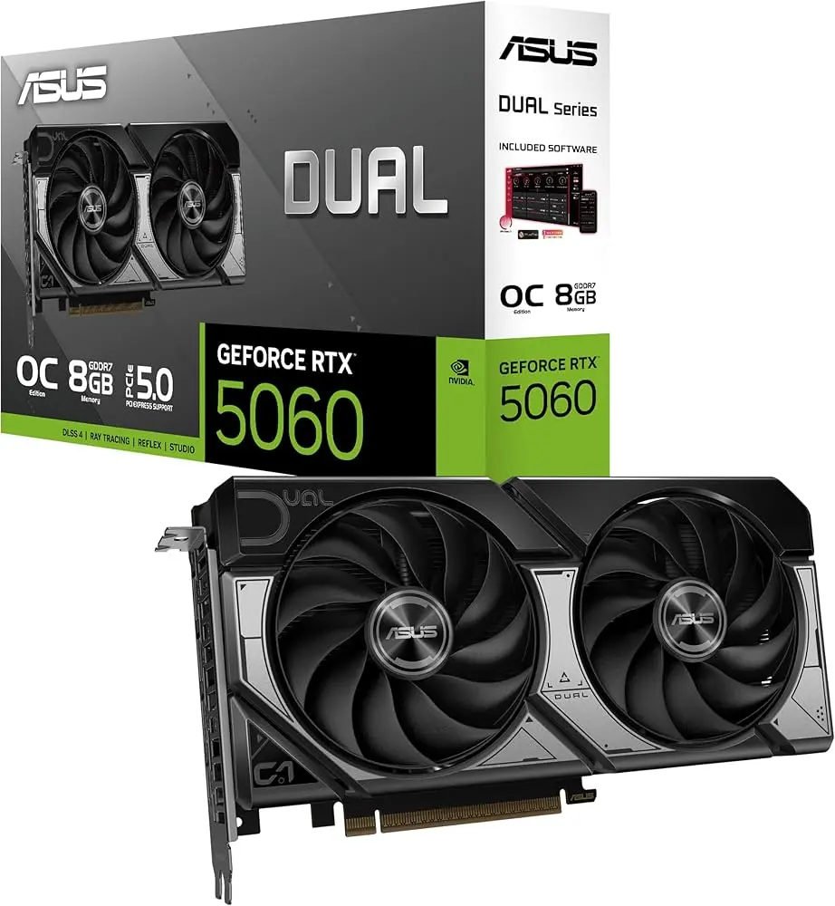 بهترین قیمت خرید کارت گرافیک ASUS DUAL OC GeForce RTX 5060 8GB - ایسوس سری دوال 5060 8 گیگابایت