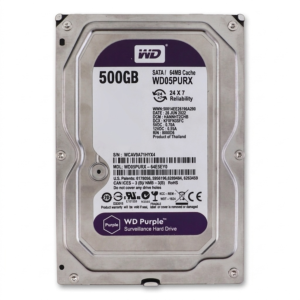هارد دیسک اینترنال وسترن دیجیتال مدل WD05PURX ظرفیت 500 گیگابایت هارد دیسک اینترنال وسترن دیجیتال مدل WD05PURX ظرفیت 500 گیگابایت