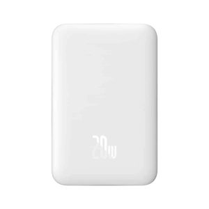 پاوربانک باسئوس 20 وات مدل Magnetic Mini ظرفیت 10000 میلی آمپر ساعت - سفید