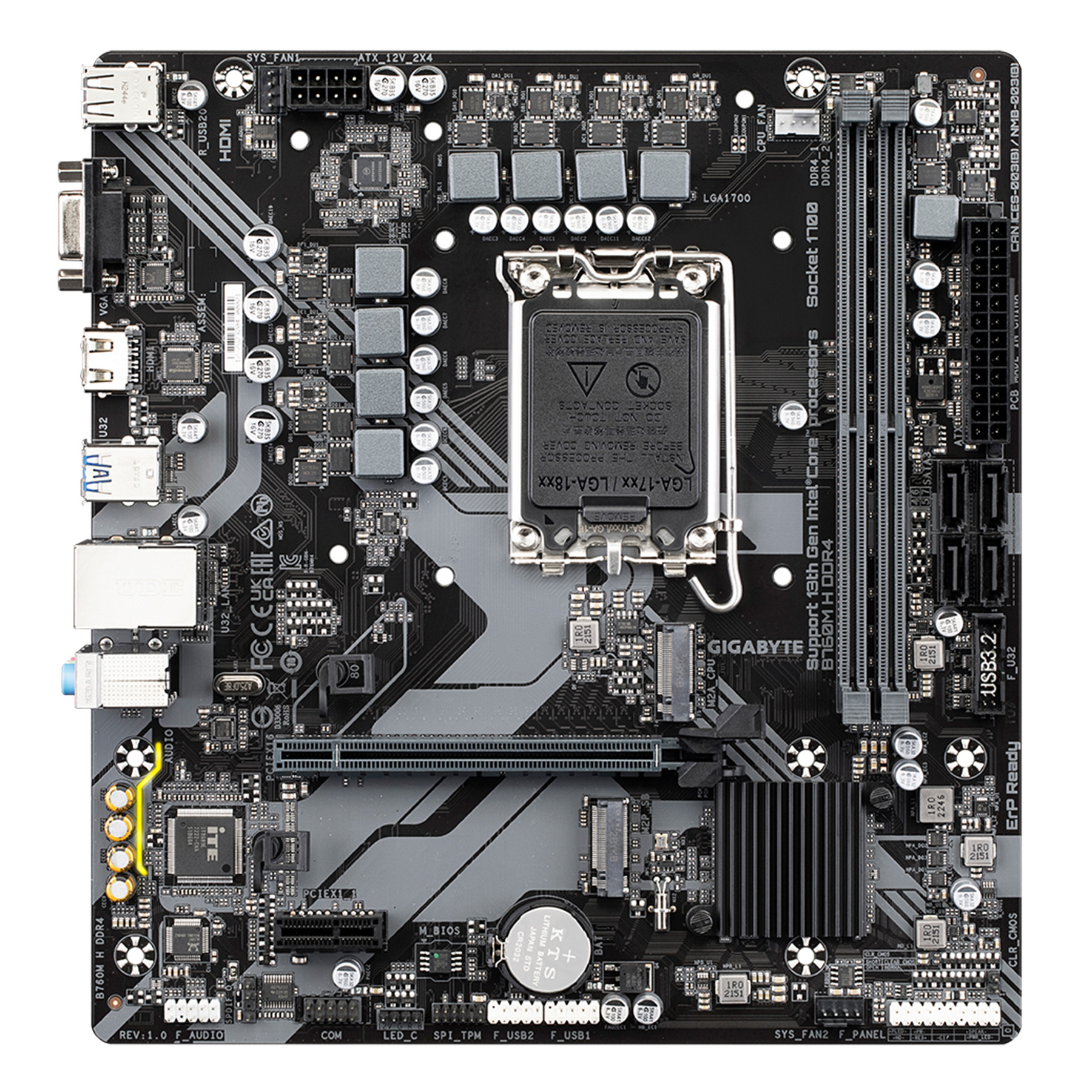 مادربرد گیگابایت مدل B760M H DDR4 rev. 1.0 مادربرد گیگابایت مدل B760M H DDR4 rev. 1.0