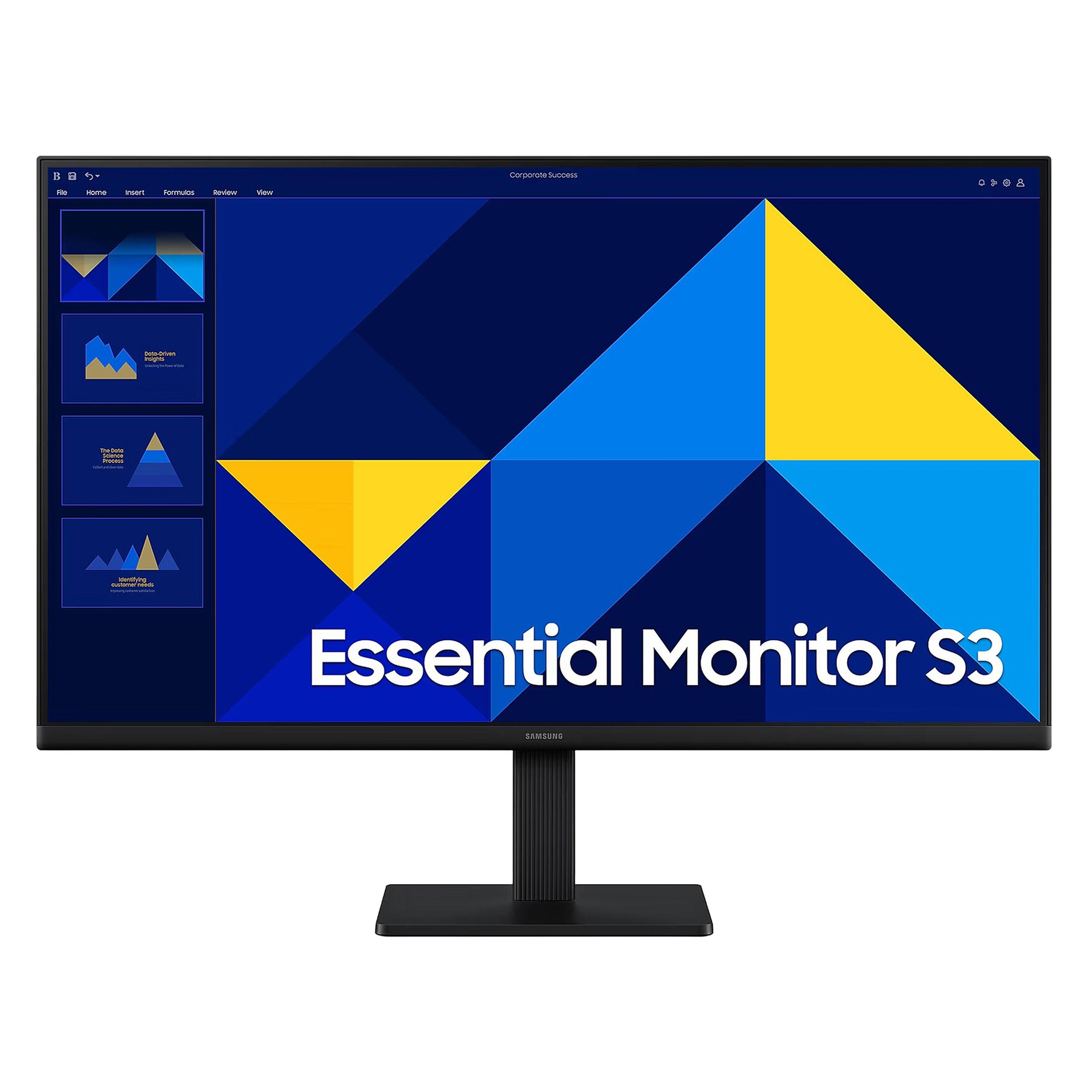 مانیتور 27 اینچ سامسونگ مدل Essential Monitor S3 S30GD LS27D300GAMXUE با وضوح Full HD، پنل IPS و نرخ بروزرسانی 100 هرتز مانیتور 27 اینچ سامسونگ مدل Essential Monitor S3 S30GD LS27D300GAMXUE با وضوح Full HD، پنل IPS و نرخ بروزرسانی 100 هرتز