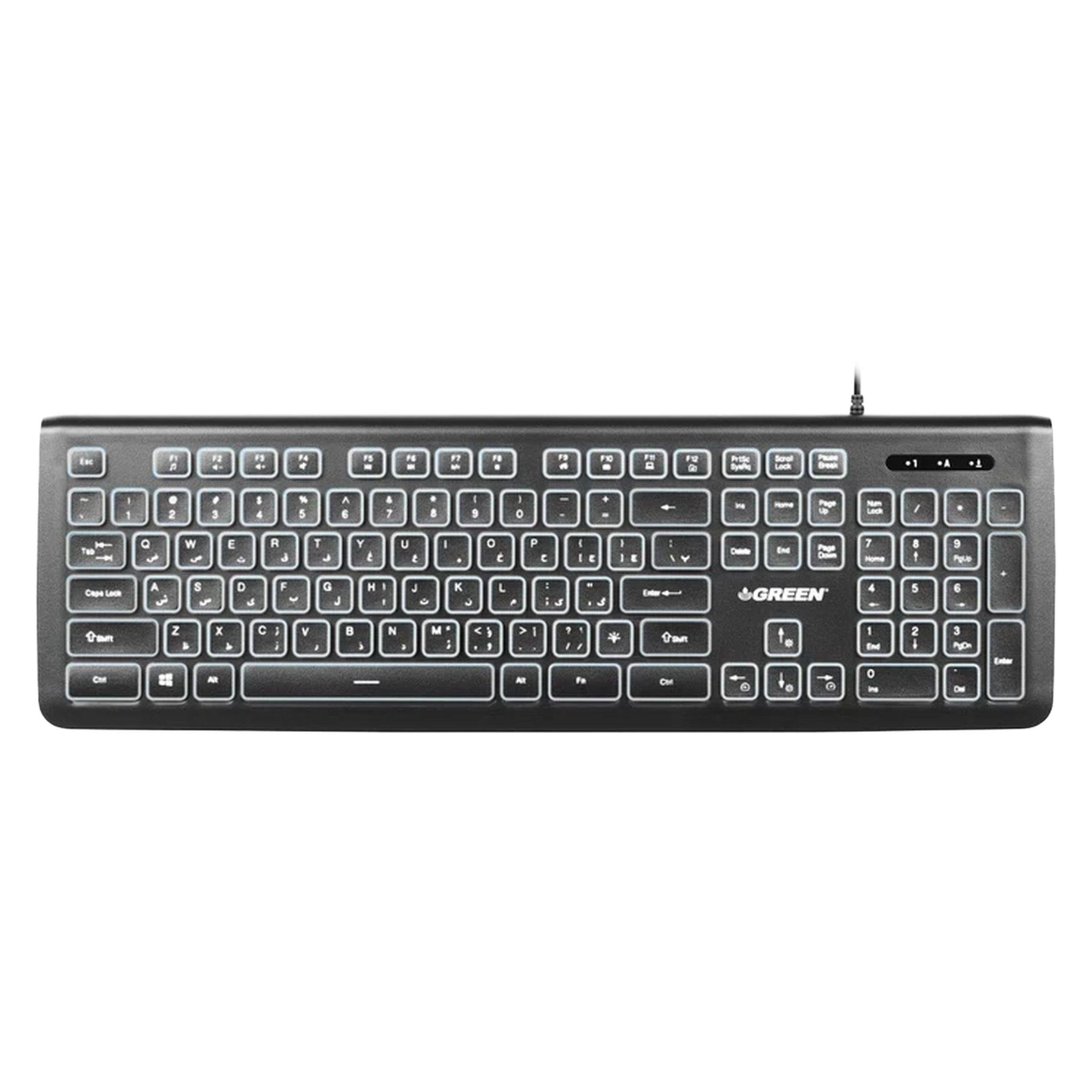 کیبورد گرین مدل GK304، سوییچ ممبران، Full Size، نورپردازی تک رنگ کیبورد گرین مدل GK304، سوییچ ممبران، Full Size، نورپردازی تک رنگ