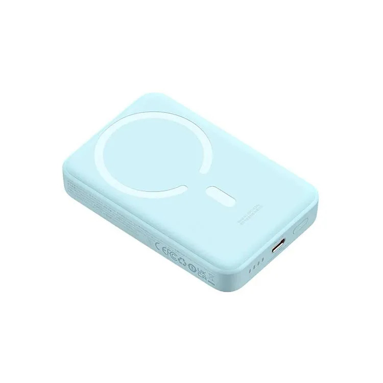 default_img_539303_385304 پاوربانک بیسیم 30 وات باسئوس مدل Magnetic Mini ظرفیت 10000 میلی آمپر ساعت - آبی