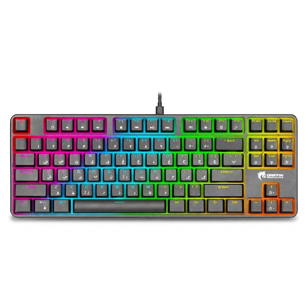 کیبورد گیمینگ گرین مدل GK801-RGB، سوئیچ مکانیکال آبی، Tenkeyless، نورپردازی RGB کیبورد گیمینگ گرین مدل GK801-RGB، سوئیچ مکانیکال آبی، Tenkeyless، نورپردازی RGB